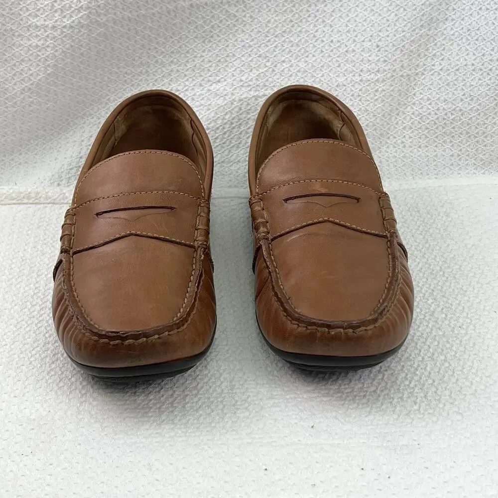 Polo Ralph Lauren Reynold Men’s 7D Brown Leather Penny Driving Loafers Preppy